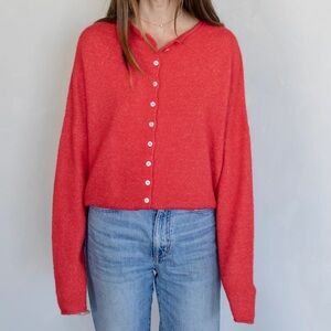 Things Between Red Medium Piper Cardigan